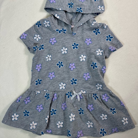 Kidgets Other - Kidgets Gray Floral Hooded Dress Size 24M